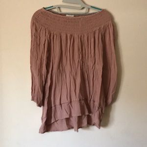 Knox Rose pale pink peasant blouse